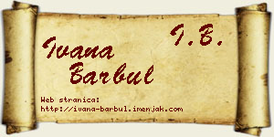 Ivana Barbul vizit kartica